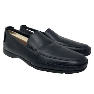 Mephisto Edlef Mens Black Leather Casual Slip On Loafers Shoes Size 10 /EUR 9.5